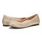 Vionic Anita Womens Ballerina/Skimmer Flat - Gold - pair left angle