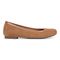 Vionic Anita Women's Supportive Ballet Flat - Tan Croc Suede - Right side