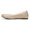 Vionic Anita Womens Ballerina/Skimmer Flat - Gold - Left Side