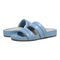 Vionic Mayla Womens Slide Sandals - Blue Shadow - pair left angle