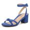 Vionic Rosabel Womens Quarter/Ankle/T-Strap Sandals - Classic Blue - Left angle