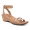 Vionic Orlanda Womens Quarter/Ankle/T-Strap Wedge - Macaroon - Angle main