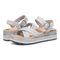 Vionic Reyna Womens Quarter/Ankle/T-Strap Wedge - Vapor - pair left angle