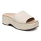 Vionic Trista Women's Slide Wedge Sandal with Arch Support - Cream - Angle main
