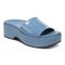 Vionic Trista Womens Slide Wedge - Blue Shadow - Angle main