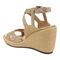 Vionic Bonita Womens Quarter/Ankle/T-Strap Wedge - Gold - Back angle