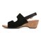 Vionic Marian Womens Wedge Sandals - Black - Left Side