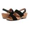 Vionic Marian Womens Wedge Sandals - Black - pair left angle