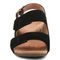 Vionic Marian Womens Wedge Sandals - Black - Front