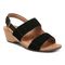 Vionic Marian Womens Wedge Sandals - Black - Angle main