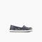 Joybees Girls' Espadrille Graphics & Metallics - True Navy Nautical Anchors - Side