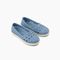 Joybees Girls' Espadrille Graphics & Metallics - Dusty Blue / Bone - Profile