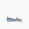 Joybees Girls' Espadrille Graphics & Metallics - Dusty Blue / Bone - Side