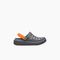 Joybees Girls' Varsity Clog - Charcoal / Orange - Image