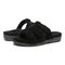 Vionic Adjustable Open-Toe Slipper with Orthotic Arch Support - Indulge Snooze - Black - pair left angle