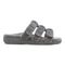 Vionic Adjustable Open-Toe Slipper with Orthotic Arch Support - Indulge Snooze - Charcoal - Right side