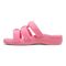 Vionic Adjustable Open-Toe Slipper with Orthotic Arch Support - Indulge Snooze - Electric Pink - Left Side