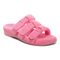 Vionic Adjustable Open-Toe Slipper with Orthotic Arch Support - Indulge Snooze - Electric Pink - Angle main