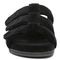 Vionic Adjustable Open-Toe Slipper with Orthotic Arch Support - Indulge Snooze - Black - Front