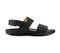 Strive Alabama - Men\'s Arch Supportive Leather Sandal - Black - Side