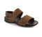 Strive Alabama - Men\'s Arch Supportive Leather Sandal - Brown - Angle