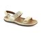 Strive Kona II - Women\'s Classic Designed Adjustable Strap Arch Support Sandal - Gold Metallic - Angle