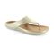 Strive Maui II - Women\'s Arch Supportive Toe Post Sandal - Gold Metallic - Angle