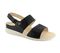 Strive Riviera II - Women's Fully Adjustable Arch Supportive Sandal - Black - Angle