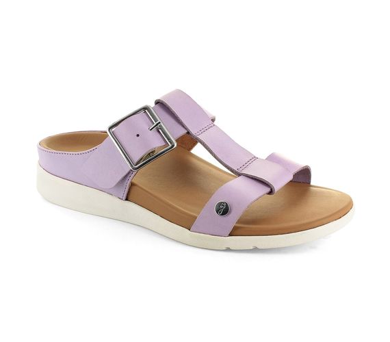 Strive Santorini II - Women\'s Adjustable Strap Elevated Supportive Sandal - Lavender - Angle