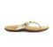 Strive Saria - Women\'s Arch Supportive Toe Post Sandal - Gold Metallic - Side