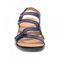 Revere Emerald 3 Strap Leather Sandals - Seasonal - Women's - Blue French - Front