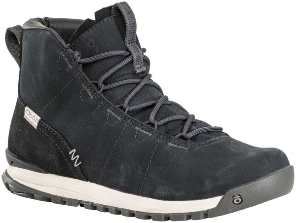 Oboz Women's Hazel Mid Leather Hiking Boots - Black Sea Angle main
