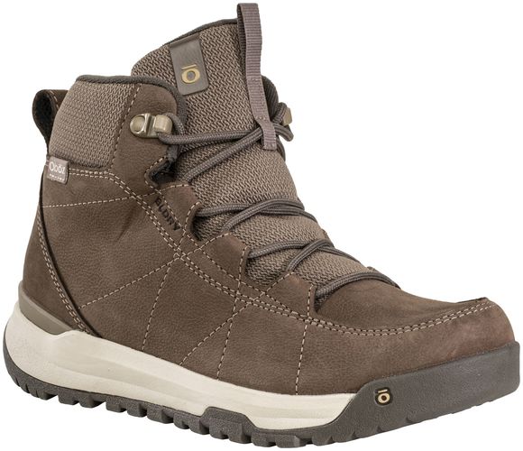 Oboz Women's Cedar Mid Insulated Waterproof Shoe - Morel Brown Angle main