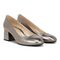 Vionic Carmel Womens Pump Dress - Pewter Met Tmbl Lthr - Pair