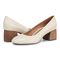 Vionic Carmel Women's Pump Dress Shoes - Cream - pair left angle