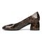 Vionic Carmel Womens Pump Dress - Black Leopard Patent - Left Side