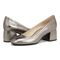 Vionic Carmel Womens Pump Dress - Pewter Met Tmbl Lthr - pair left angle