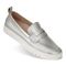 Vionic Uptown Women's Slip-On Loafer Moc Casual Shoes - Silver Metallic - UPTOWN-I6609L3021-SILVER-13fl-med