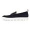 Vionic Uptown Women's Slip-On Loafer Moc Casual Shoes - Navy/ White - Left Side