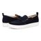 Vionic Uptown Women's Slip-On Loafer Moc Casual Shoes - Navy/ White - pair left angle