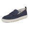 Vionic Uptown Women's Slip-On Loafer Moc Casual Shoes - Dark Denim - Left angle