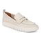 Vionic Uptown Women's Slip-On Loafer Moc Casual Shoes - Cream Leather - Angle main