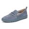 Vionic Uptown Women's Slip-On Loafer Moc Casual Shoes - Vintage Blue Haze - Left angle