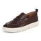 Vionic Uptown Women's Slip-On Loafer Moc Casual Shoes - Dark Brown - Left angle