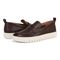 Vionic Uptown Women's Slip-On Loafer Moc Casual Shoes - Dark Brown - pair left angle