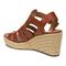 Vionic Jaylah Womens Quarter/Ankle/T-Strap Wedge - Espresso Leather - Back angle