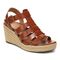 Vionic Jaylah Womens Quarter/Ankle/T-Strap Wedge - Espresso Leather - Angle main