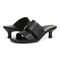Vionic Ivelle Womens Slide Sandals - Black Lthr - pair left angle