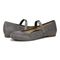 Vionic Joseline Womens Mary Jane Flat - Pewter Shimmer - pair left angle