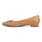 Vionic Arielle Womens Ballerina/Skimmer Flat - Camel Nappa - Left Side